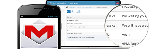 Espionaje de Email – Seguimiento de Email y espiar absolutamente invisible | AndroidMonitor