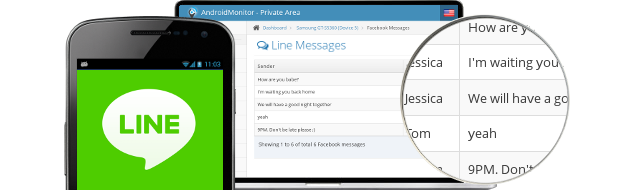 Espionaje de Line Messenger – Monitoreo de Line Chats y llamadas | AndroidMonitor