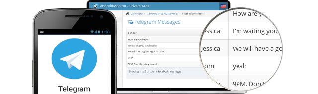 Espionaje de Telegram – Seguimiento de Telegram | AndroidMonitor